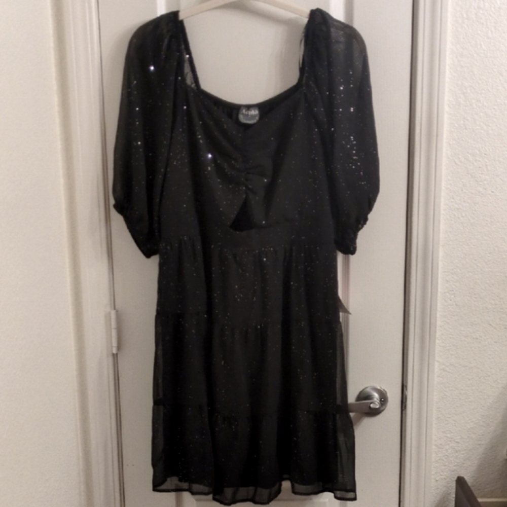 Arula Black Glitter Dress - Size A / 1X